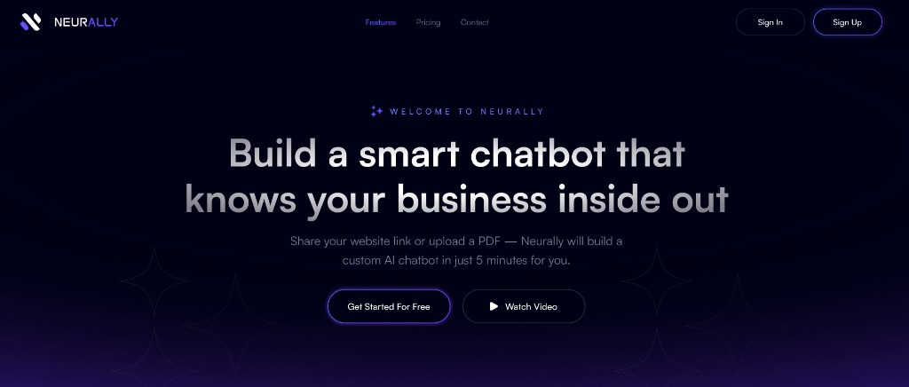 Neurally — smart chatbot from your website or PDF